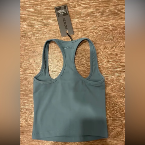 Bo+Tee Slate Blue Work Out Top - Picture 5 of 6